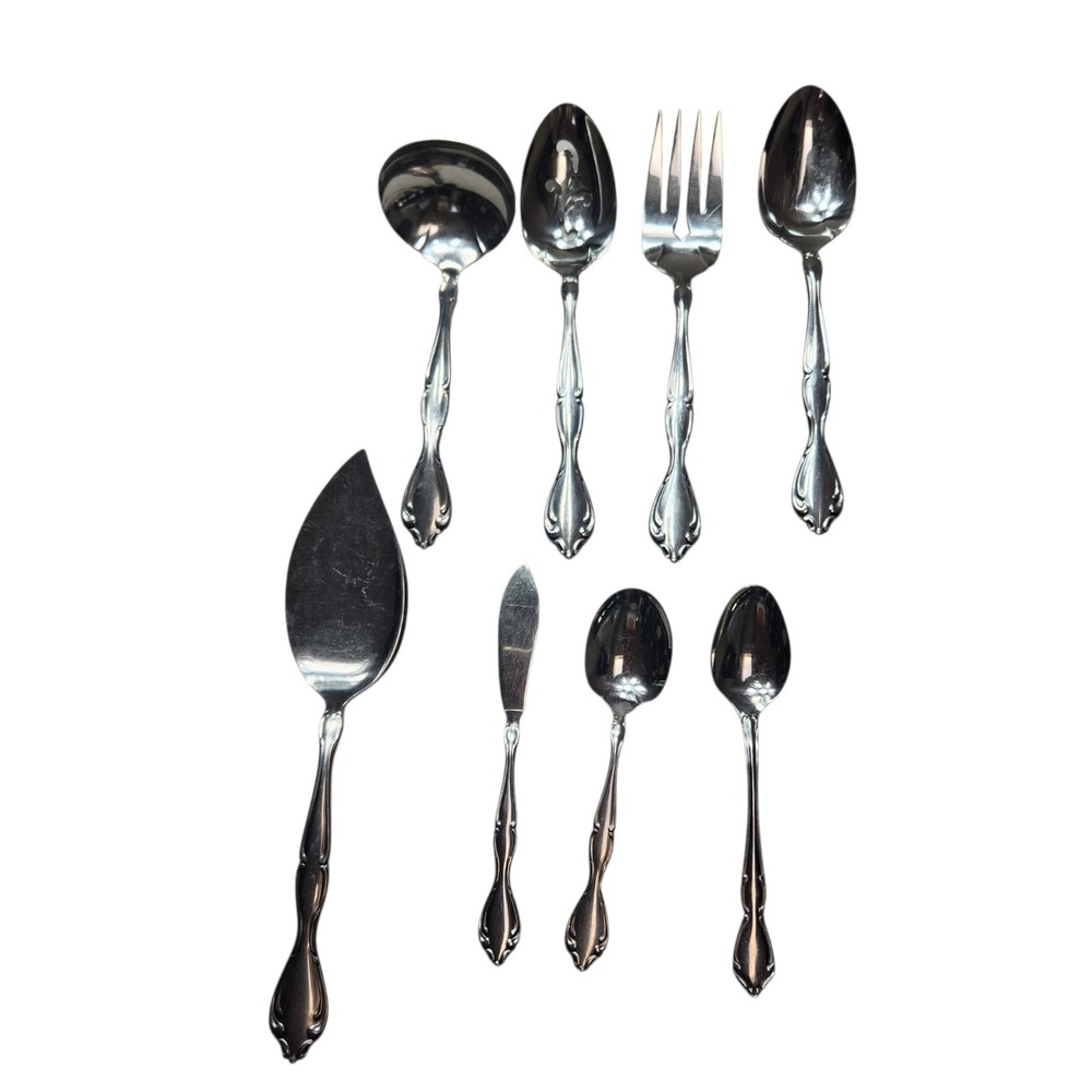 Vintage Oneida Chatelaine Glossy Stainless Betty Crocker Hostess 8 Pieces Lot